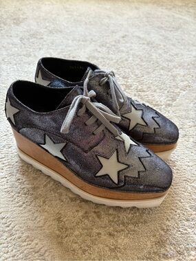 Stella McCartney Elyse Star Glitter sneakers size 35.5 (5.5 US)